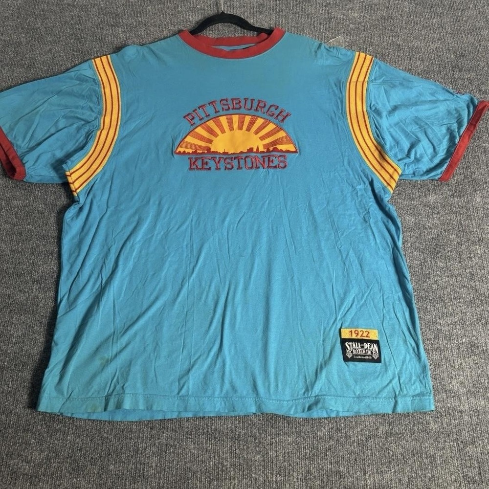 Pittsburgh Keystones Shirt Mens‎ 3XL Blue Baseball 1922 Graphic Tee Throwback
